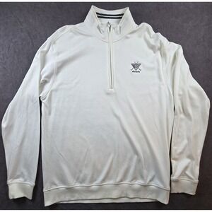 Ashworth Mens White 1/4 Zip Pullover Sweater Golf Athleisure Size L Macbeth